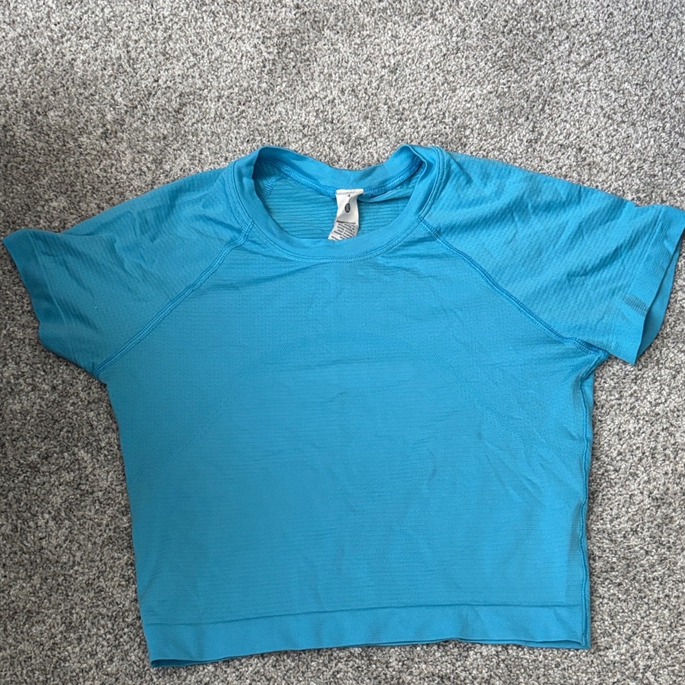 lululemon athletica Vibrant Blue Short Sleeve Tee